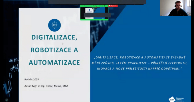 Online workshop Digitalization, Robotics, Automation | 20. 5. 2025